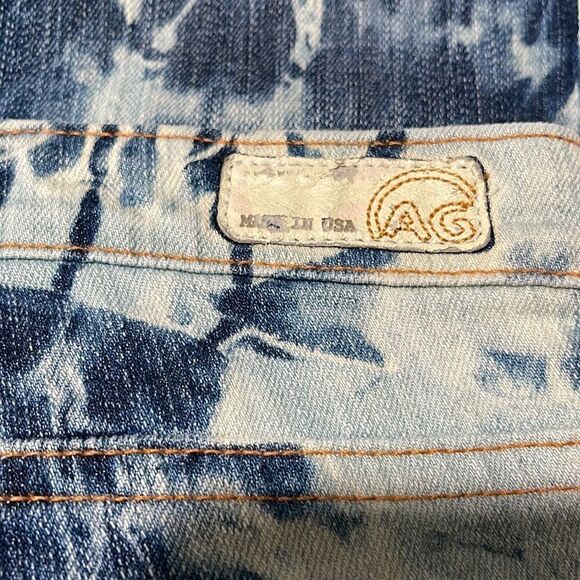 AG Adriano Goldschmied Shibori Dyed Belle Flare Jeans Acid Wash Size 31 - Picture 11 of 13